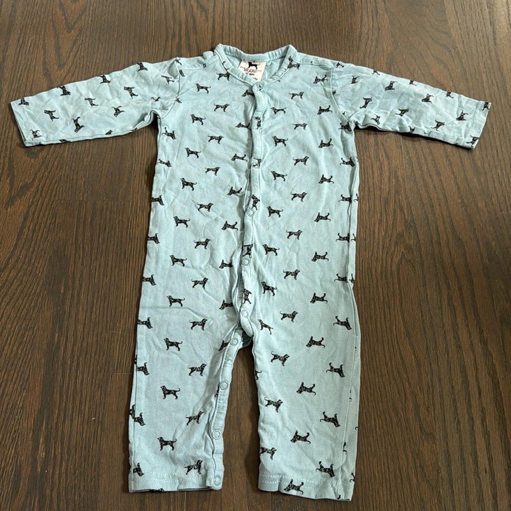 The Black Dog Brand- Lil Kids Mini Dog Long Onesie | 12M